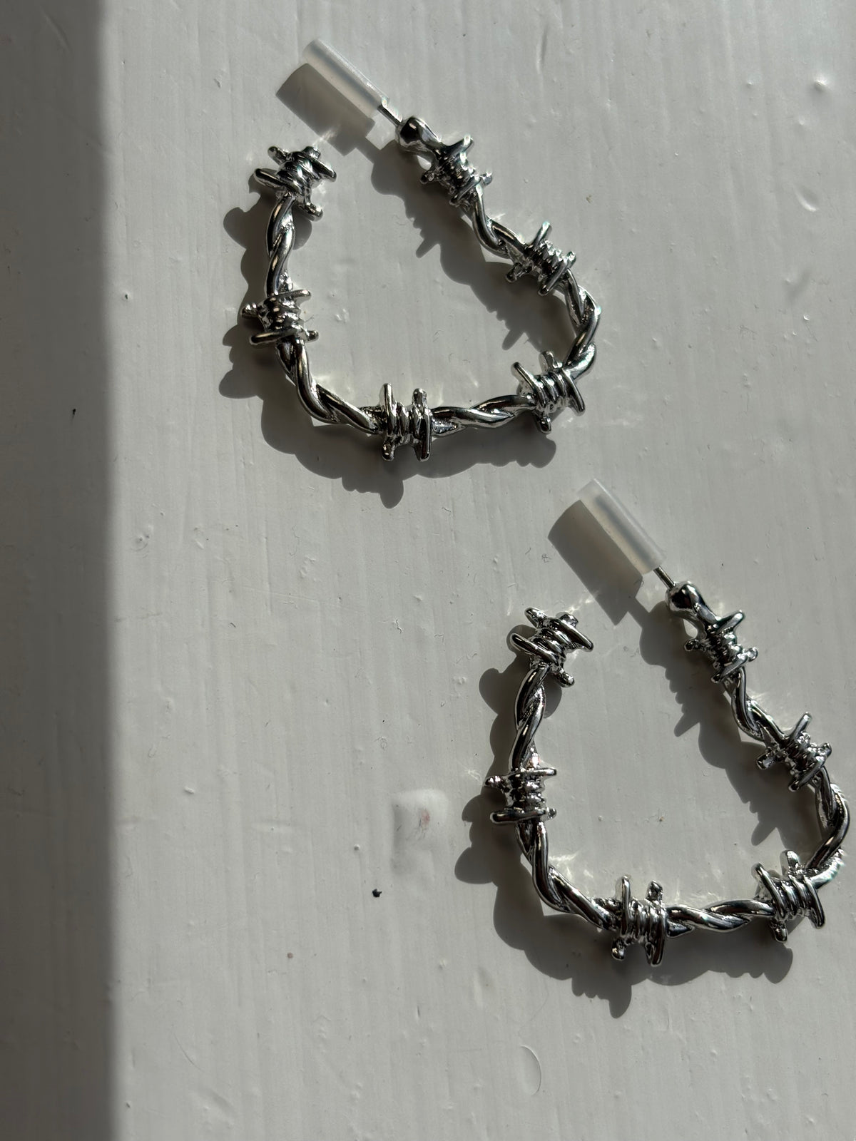 Barbed Wire Heart Earrings