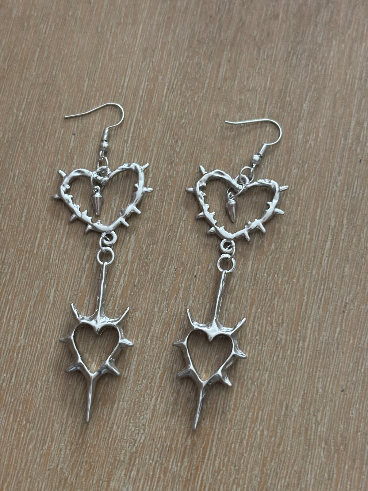 Barbed Wired Heart Earrings