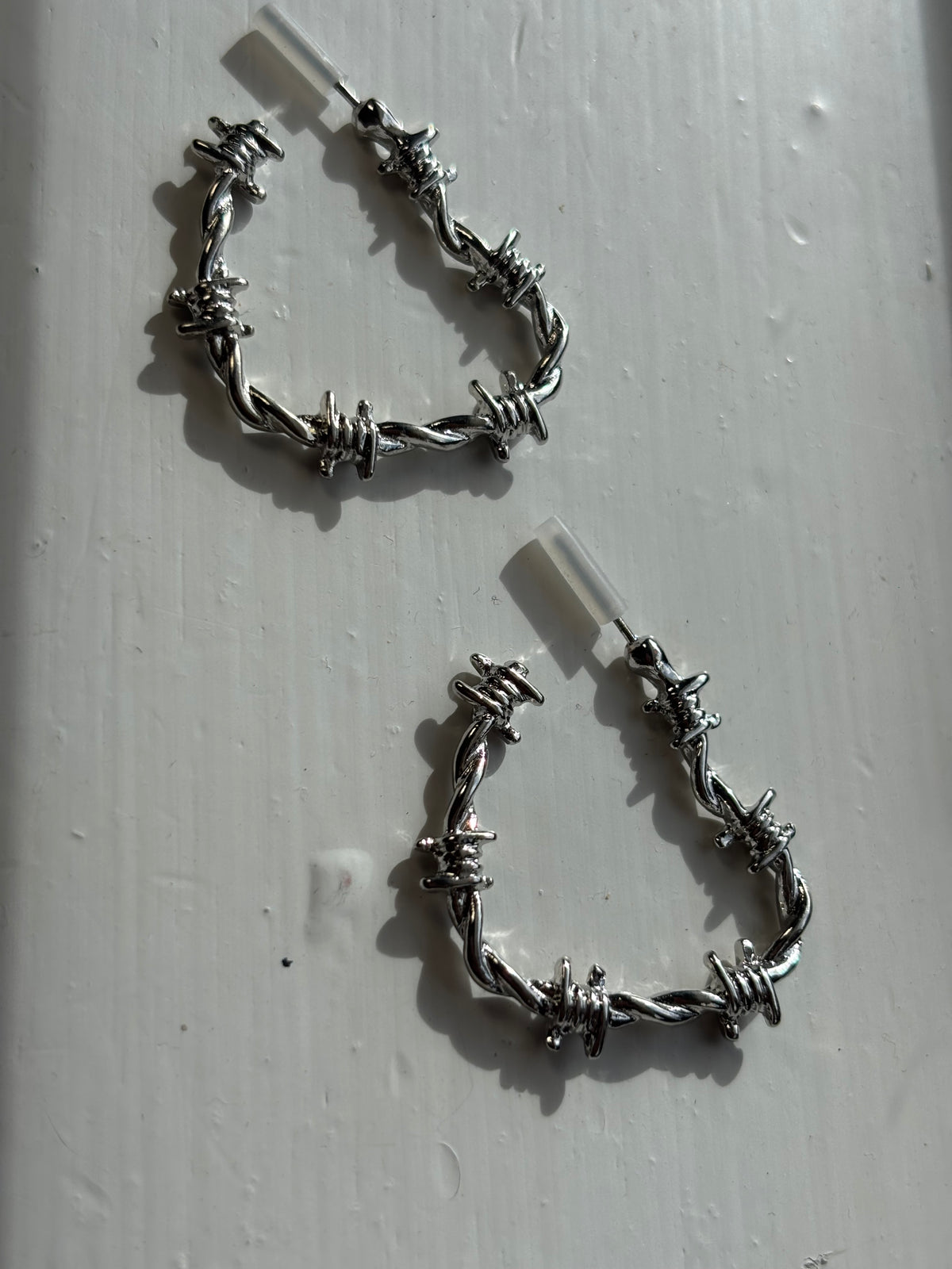 Barbed Wire Heart Earrings