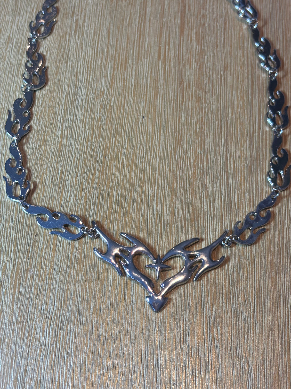 Heart and Flame Unisex Chain