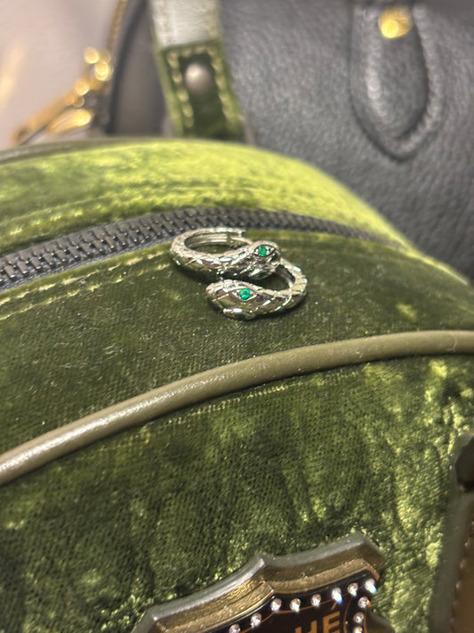 Green Eyed Snake Stud Earring