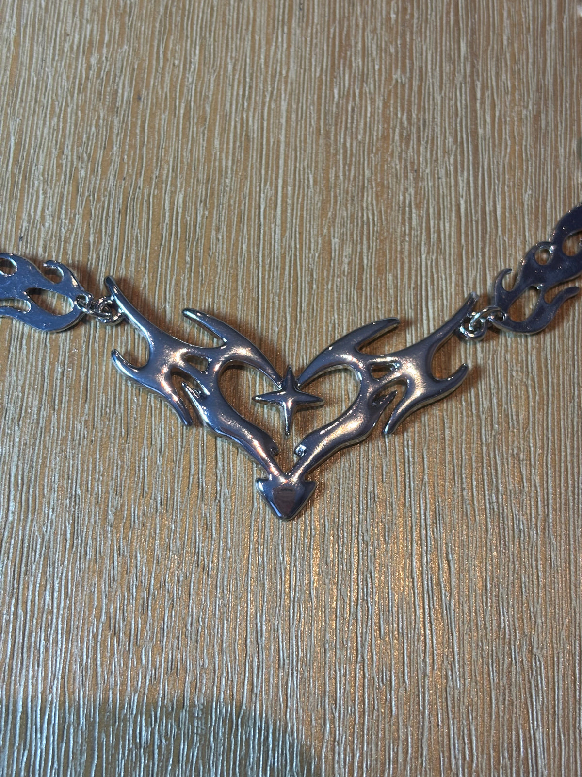Heart and Flame Unisex Chain