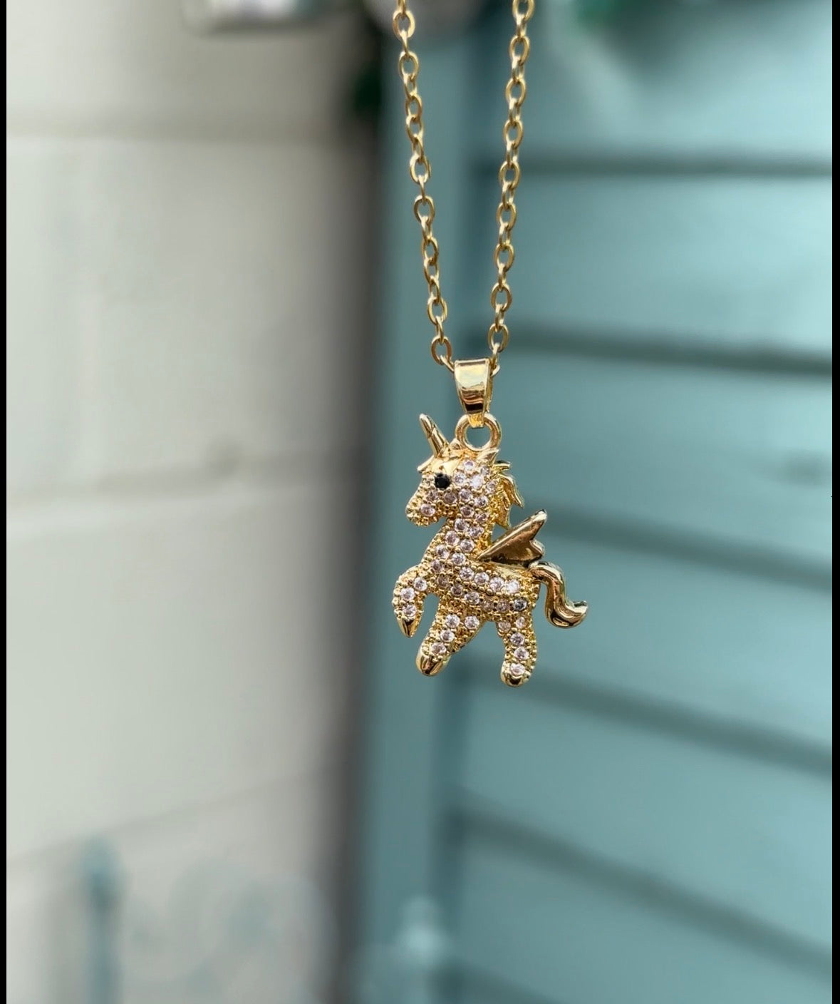 18K Plated Gold Unicorn Chain