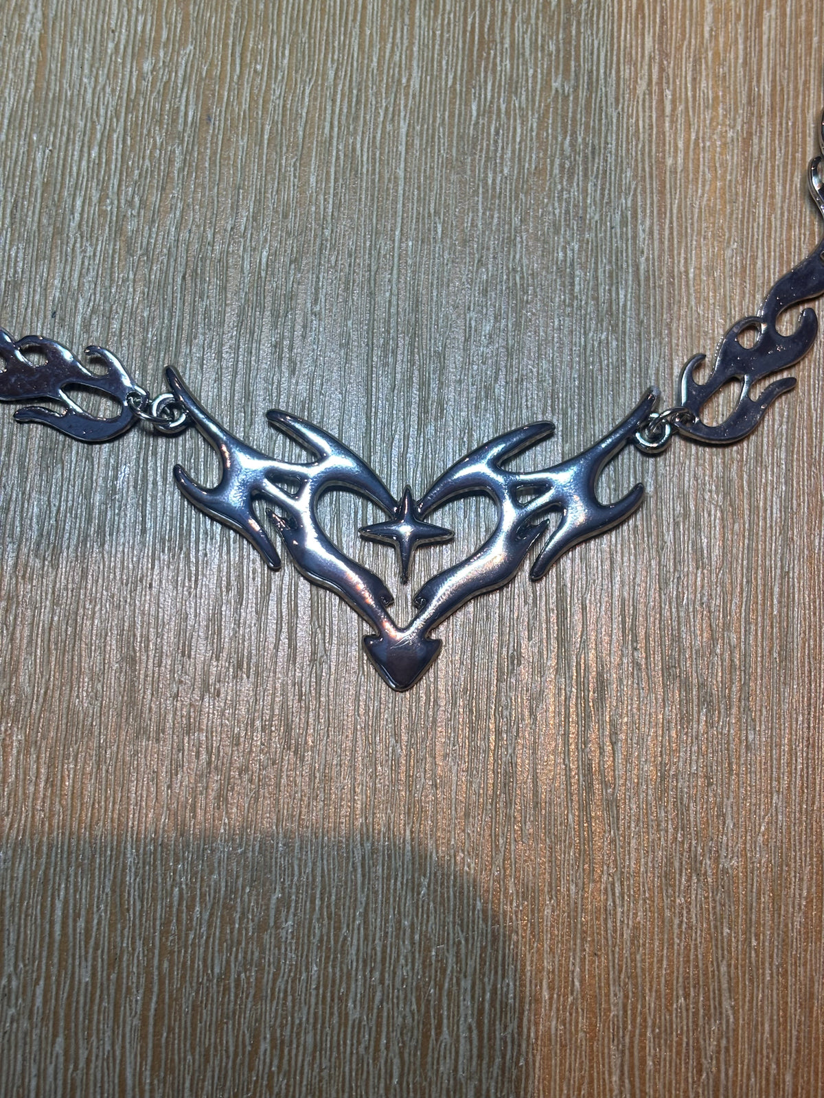 Heart and Flame Unisex Chain