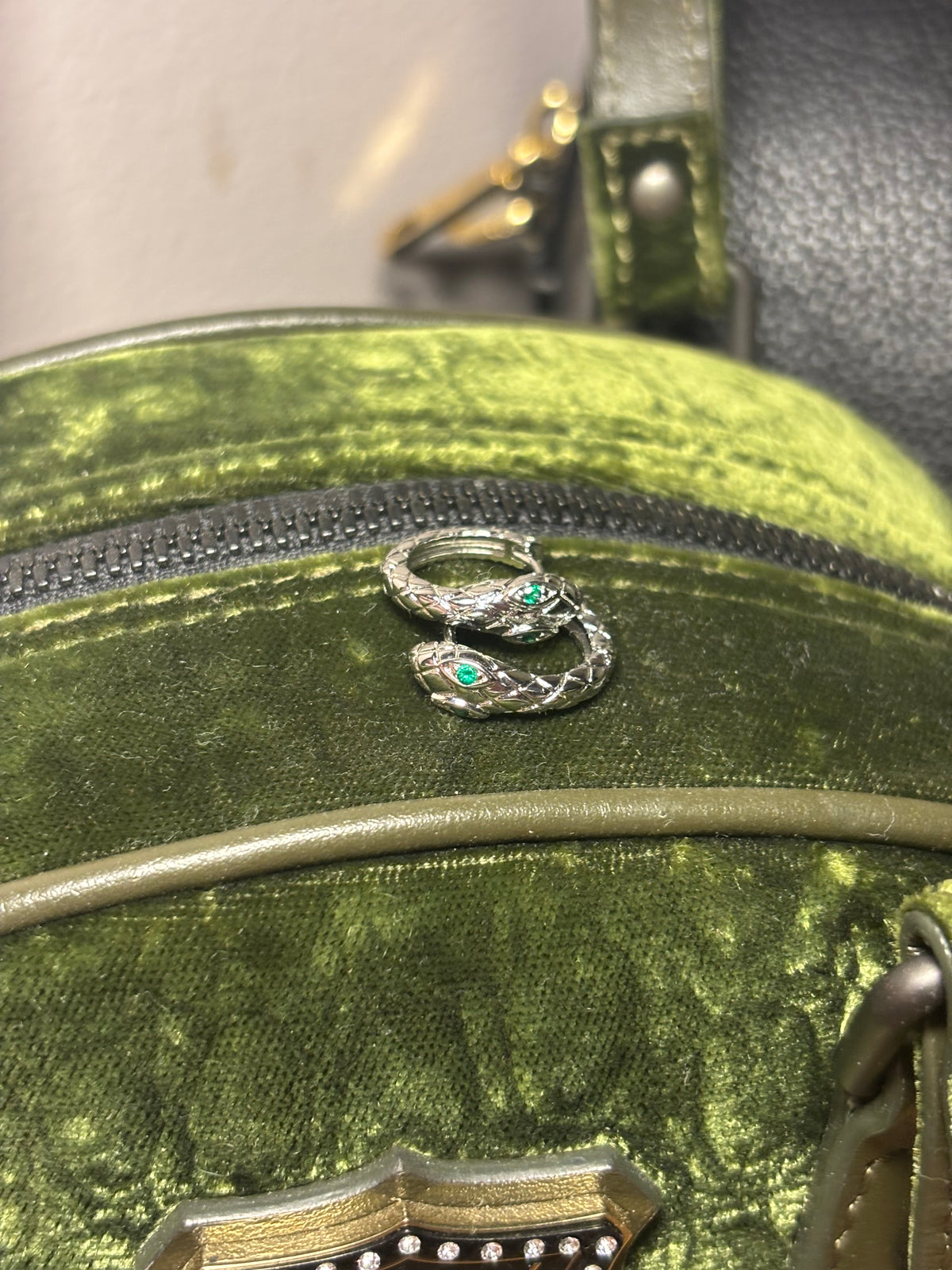 Green Eyed Snake Stud Earring