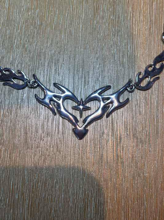 Heart and Flame Unisex Chain