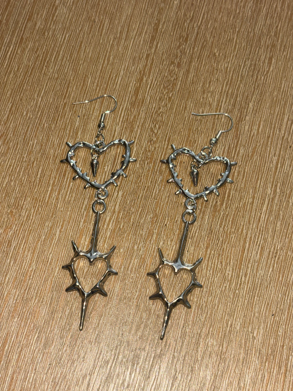 Barbed Wired Heart Earrings