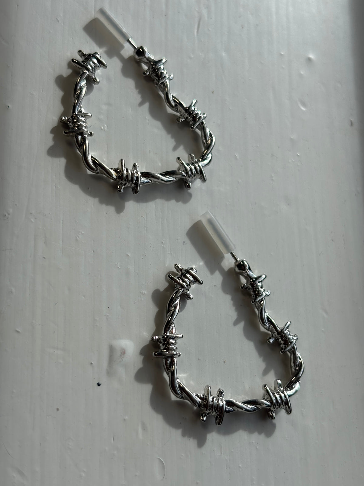 Barbed Wire Heart Earrings