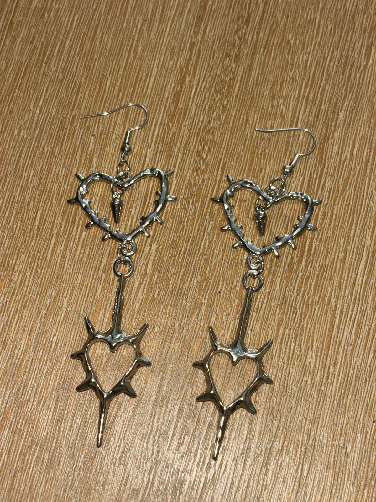 Barbed Wired Heart Earrings