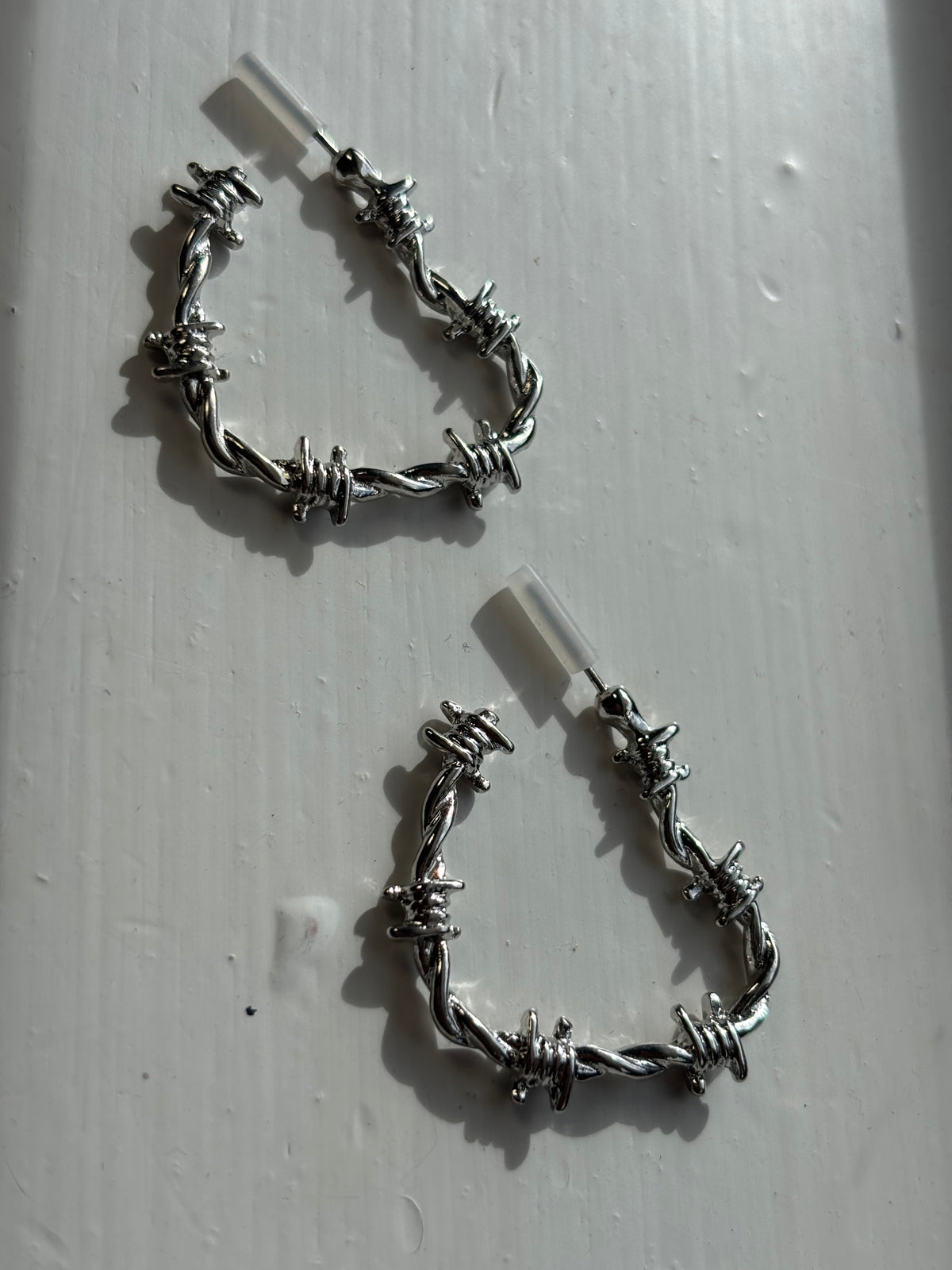 Barbed Wire Heart Earrings
