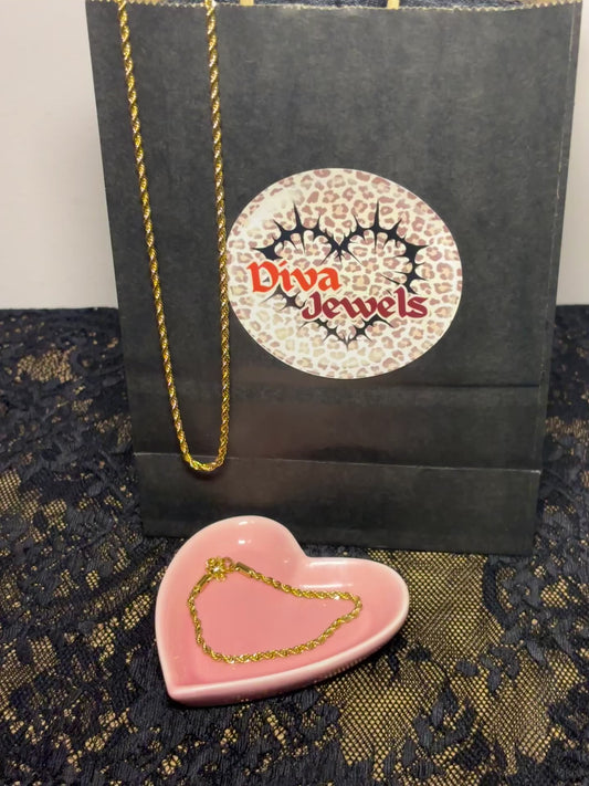 Rope style Necklace and Bracelet Set